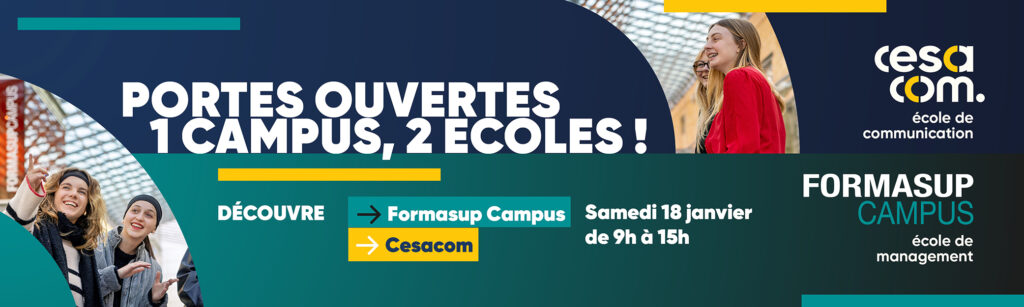 Les écoles Formasup et Cesacom ouvrent leurs portes le samedi 18 janvier 2025 !